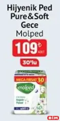 MOLPED HİJYENİK PED PURE & SOFT GECE 30'LU fiyat ve kampanya bilgisi